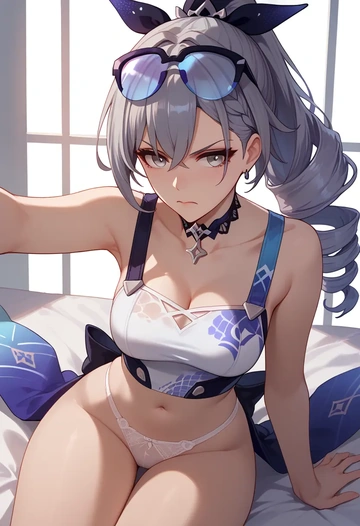 star rail,silver wolf,lingerie  - AI generated anime art